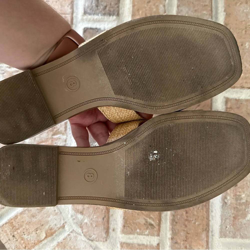 Target A New Day Nina Raffia Slide Sandals Size 8 - Picture 4 of 4